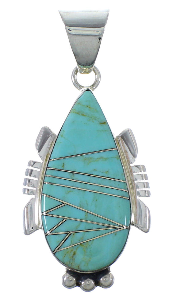 Turquoise And Sterling Silver Pendant EX44410